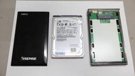 二手良品 HITACHI 2.5吋 7200轉 500GB 9 mm 內接硬碟 + 外接盒