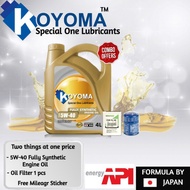 100% HONDA HAMP JAPAN HONDA OIL FILTER H1540-RTA-003 + KOYOMA 5W40 FULLY SYNTHETIC ENGINE OIL