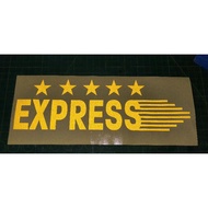 5 STAR EXPRESS STICKER,STICKER CERMIN,STICKER TAMPAL LUAR,STICKER LORI,STICKER VAN DAN BAS