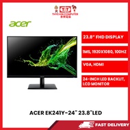 ACER-EK241Y-24" 23.8"LED 250VGA, 1920*1080 FHD 75GHZ MONITOR