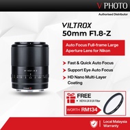 VILTROX AF 50mm F1.8-Z AUTO FOCUS LENS for SONY - AF50/1.8-Z Fast, Sharp, and Precise Camera Lens