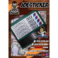 [Sticker Rim Kereta] Sticker Rim SSR Type C. Sesuai Untuk Saiz RIM15 & 16.