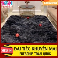 Fluffy carpet hole for room 1m6x2m black