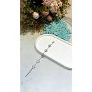 S999 Silver 4-Leaf Lucky Clover Charm Bracelet Mother of Pearl/Silver/Combo