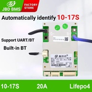 JBD 10S-17S 20A BMS อัจฉริยะสำหรับ LifePo4แบตเตอรี่ลิเธี่ยมแผ่นป้องกัน BT ในตัว