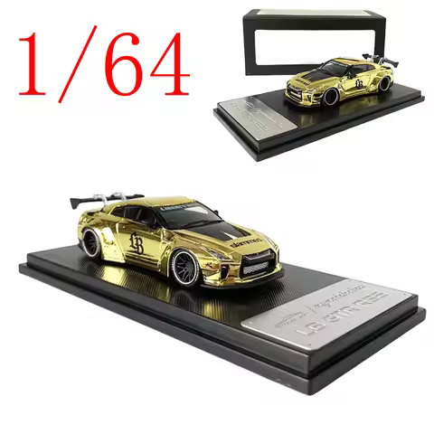 MC Diecast 1/64 Nissan LB GTR R35 LBWK Alloy Model Cars Collectible Play Vehicles
