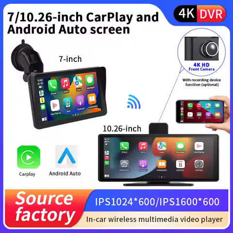 10.26 Inch Portable Android Car Radio Wireless CarPlay 4K HD Front Camera Multimedia Video Player Un