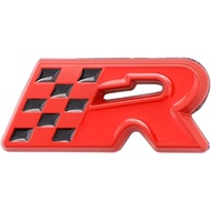 R Racing Flag Emblem Sport Badge Car Side Rear Front Hood Trunk Door Fender Bumper Metal Badge 3D De