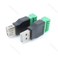 USB 2.0 Type A Male Female to 5 Pin 5pin Screw Connector to USB Jack with Shield USB2.0 to Screw Terminal Plug  SG5L3