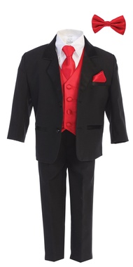 Little Gents Boys Tuxedo Suit - Toddler Tuxedo for Wedding and Communion - Modern Fit