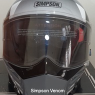 Helmet - Helm Simpson Venom Army White SIZE L ORIGINAL Bekas, Second, eks pembelian RC Motogarage. B