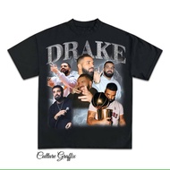 Pure Cotton 100% 🔥 Ready Stock Drake Bootleg Shirt Black Vintage Rap Hip Hop Tee Drake Oversized Hea