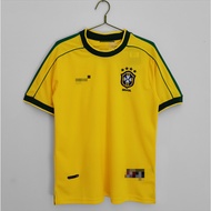 1998 Brazil home football short sleeved retro jersey