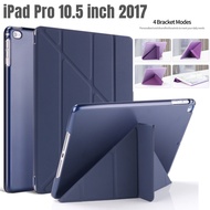 For iPad Pro 10.5 2017 Model A1701 A1709 Tablets Silicone Soft Back Ultra Slim PU Leather Smart Cove