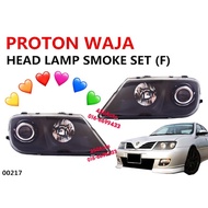 PROTON WAJA 2000 MMC CAMPRO HEAD LAMP FULL BLACK SMOKE GLASS SET LAMPU HITAM KACA 车头大灯