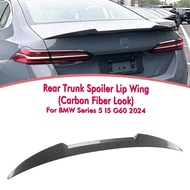 M4 Style Rear Trunk Lid Spoiler Wing For BMW 5 Series I5 G60 525i 530i M60 2024+ Carbon Fiber Look/G