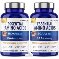 Essential Amino Acids Supplement for Men & Women - All 9 BCAAs EAA Supplements Formula - Leucine Ami