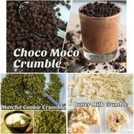 Crumble 100gr choco moco matcha butter milk crumble crumbs coarse topping Chocolate green tea cookie