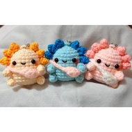GANTUNGAN (REALPICT) Axolotl Keychain (Water Palace) Axolotl Keychain/ Amigurumi Keychain
