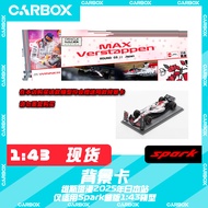 Spark 1:43 F1 Racing Car Model Background Card Max Verstappen 2025 Station CarBox Model Car Racing