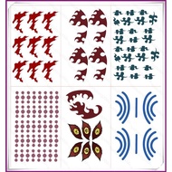 HT Demon Slayer Cosplay Sticker Tattoo Kokushibou Mitsuri Akaza Tanjirou Stripe Halloween Cosplay Pr