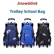 School Bag for Kids Trolley School Bag Large Trolley Backpack Shool Bag with 2/6Wheels Grades 1-6 De