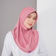 Hijab Bergo Sport Sporty Jersey Wanita Kerudung Olahraga Jersey Instan Volly Badminton Basket Futsal