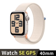 Apple Watch SE 2023 GPS 40mm 星光鋁錶殼配星光運動錶環