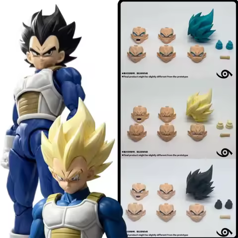 Dragon Ball SHF Vegeta Customized Head Sculpt, Compatible with Body 2.0, 3.0, Damo Vegeta Accessory 