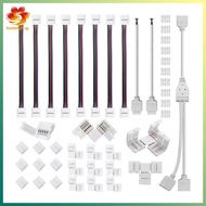 [hzsdakjjh.] 5 Pin LED Strip Connector Kit White Plastic for 12Mm RGBW LED Strip Connection Include 
