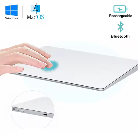 2024 New Bluetooth Touchpad Trackpad USB Rechargeable Wireless Touchpad For Laptop iPad iOS Windows 