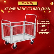 Fence cart, 4-wheel shopping cart