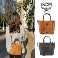 แท้ 100%/MCM AREN Mini Shopping Bag Messenger Bag Basket Tote Bag/Lady Bag/Small Bag