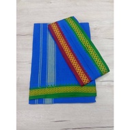 MEN'S TRADISIONAL COTTON COLORED VESHTI / DHOTI (Royal Blue)