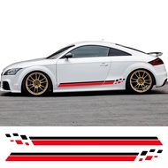Car Door Sticker Creative Side Skirt Vinyl Decals Sport Trims Auto Accessories For Audi TT 8N MK1 MK