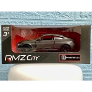 RMZ City MERCEDES AMG C63S Matte Grey Yellow Line Luxury Racing Sports 32 34 36 Diecast Car Model Bo