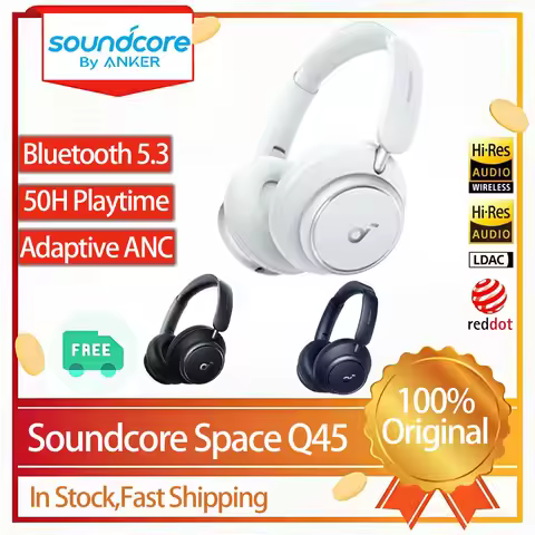 Soundcore Space Q45 Wireless Bluetooth Headphones ANC Active Noise Cancellation LDAC HiRes 50H Playt