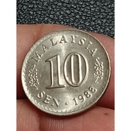 Malaysia old coin collection 1988 original 90%unc (error) good condition.