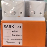 "RANK" SIRIM 1 GANG 1 WAY SWITCH