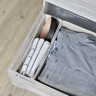 日本霜山 衣櫃抽屜用單格分類收納布盒-面寬9cm-2入