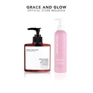 Grace and Glow 2in1 Bundle Brightening Body Wash Shower Gel + Bright & Glow Solution Body Serum Loti