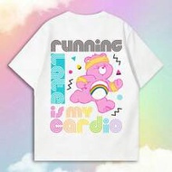 Summer Women's Short Sleeve Classic Cartoon Running Bear Retro Graphic T-Shirt, A Fusion Of Sweet Co
