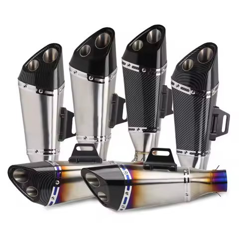 Universal Motorcycle for Yoshimura Exhaust Pipe Escape Modified 2 Holes Muffler For Ninja400 Z250 R1