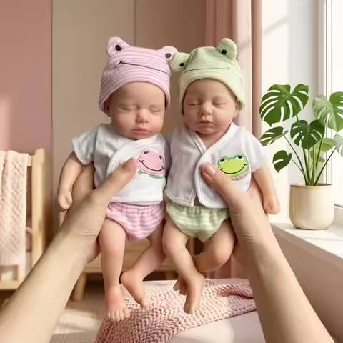 OtardDolls 33CM Open Mouth Silicone Loulou Bebe Reborn Dolls Full Body Soft Silicone Handmade Newbor