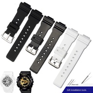 Sport Silicone Replacement Watch Band For Casio BABY-G BA-110 120 111 112 Premium Elastic Rubber Loop Strap Bracelet Accessories