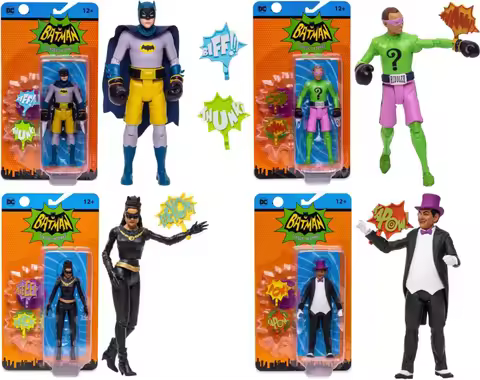 Catwoman Penguin Boxing Batman and Riddler Freeze Action Figures Toys