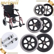 MEIGUII Solid Tire Wheel 6 Inch Rubber Replacement Travelling Trolley Caster
