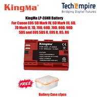 KingMa DSLR Camera Battery LP-E6NH LP-E6 LCD Dual Charger Set for Canon 5D MKIV 5D MKIII EOS R R5 R6