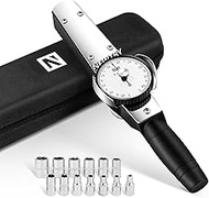 NEWTRY Dial Torque Wrench, 0.5-5N.m Dial Indicator Torque Wrench with Sockets Set (4-14mm), Precisio