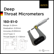 ASIMETO ไมโครมิเตอร์วัดความหนา 0-25 มม. ความแม่นยำสูง สำหรับวัดความหนาผนังและแผ่นโลห